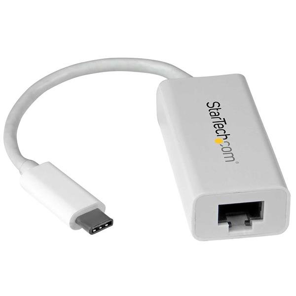 StarTech USB-C to Gigabit Ethernet RJ-45 Network Adapter - White  