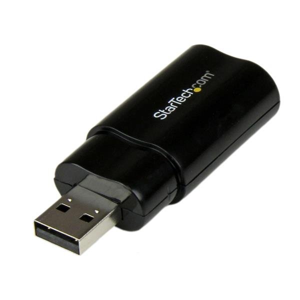 StarTech USB to Stereo Audio Adapter Converter - Black 