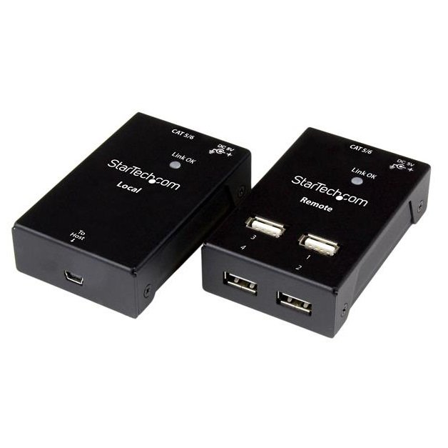 StarTech 4-Port USB 2.0 Over Ethernet Extender - Up to 50 metres 