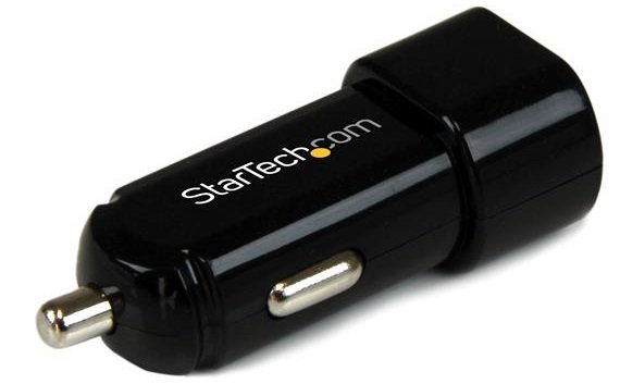 StarTech 3.4A Dual Port USB Car Charger - Black 