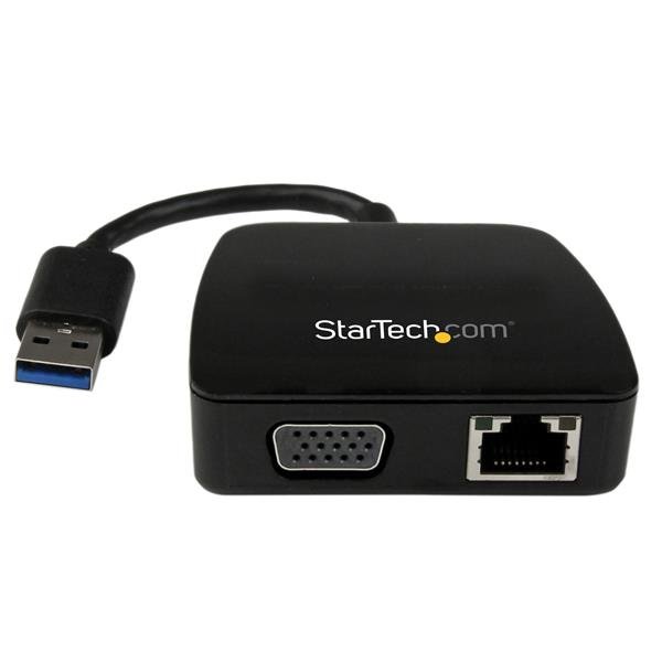 StarTech USB 3.0 Travel Adapter Portable Docking Station - VGA RJ-45  + Headphones Draw Offer