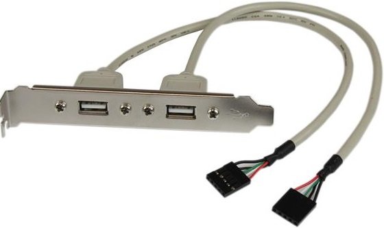 StarTech 2 Port USB A Female Slot Plate Adapter 