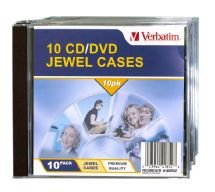 Verbatim CD/DVD Empty Jewel Cases - 10 Pack