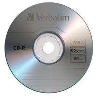 Verbatim CD-R 52X 700MB Branded Surface CD Discs - 100 Pack + Go in the draw to WIN $500