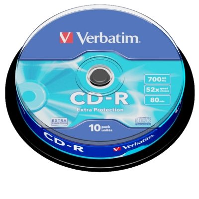 Verbatim CD-R 52X 700MB CD Discs - 10 Pack