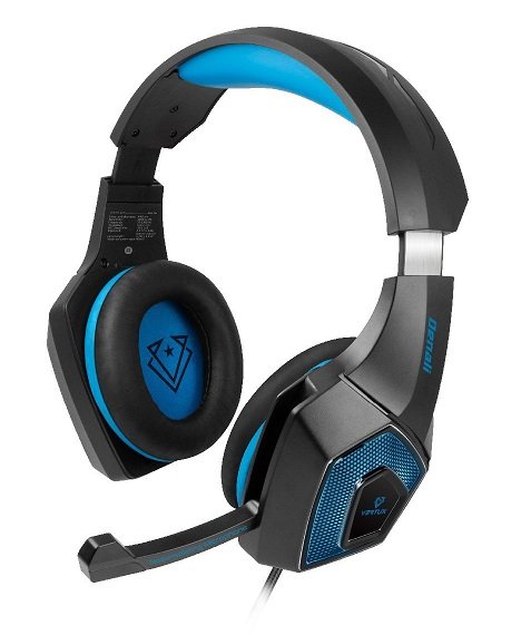 Vertux Denali High Fidelity Surround Sound Over Ear Wired Gaming Headset - Blue