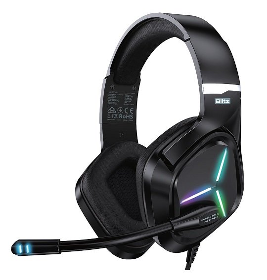 Vertux Blitz 7.1 Surround Sound Over Ear Gaming Headphone - Black